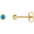 14K Yellow Gold Natural Swiss Blue Topaz Micro Bezel-Set Earrings