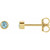 14K Yellow Gold Natural Sky Blue Topaz Micro Bezel-Set Earrings
