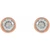 14K Rose Gold 1/8 CTW Natural Diamond Micro Bezel-Set Earrings