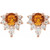 14K Rose Gold Natural Citrine & 1/6 CTW Natural Diamond Earrings
