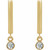 14K Yellow Gold 1/8 CTW Natural Diamond Bar Earrings