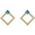 14K Yellow Gold Natural Aquamarine & 1/3 CTW Natural Diamond Earrings