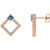 14K Rose Gold Natural Aquamarine & 1/3 CTW Natural Diamond Earrings