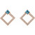 14K Rose Gold Natural Aquamarine & 1/3 CTW Natural Diamond Earrings