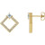 14K Yellow Gold 5/8 CTW Natural Diamond Square Earrings