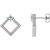 14K White Gold 5/8 CTW Natural Diamond Square Earrings