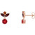 14K Rose Gold Multi-Gemstone Earrings