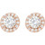 14K Rose Gold 1 1/6 CTW Diamond Earrings