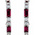 14K White Gold Natural Ruby & 1/2 CTW Natural Diamond Earrings