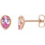 14K Rose Gold Natural Pink Sapphire Earrings