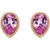 14K Rose Gold Natural Pink Sapphire Earrings