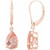 14K Rose Gold Natural Pink Morganite Earrings