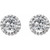14K White Gold 1 1/3 CTW Natural Diamond Halo Earrings