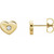 14K Yellow Gold .06 CTW Natural Diamond Heart Earrings