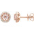 14K Rose Gold Natural Pink Morganite & 1/5 CTW Natural Diamond Halo Earrings
