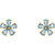 14K Yellow Gold Natural Sky Blue Topaz Earrings
