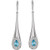 14K White Gold Natural Swiss Blue Topaz & 1/5 CTW Diamond Earrings