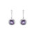 14K White Gold Natural Amethyst & 3/4 CTW Natural Diamond Halo-Style Earrings