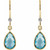 14K Yellow Gold Natural Swiss Blue Topaz & .02 CTW Natural Diamond Earrings