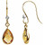 14K Yellow Gold Natural Citrine & .02 CTW Natural Diamond Earrings