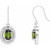 14K White Gold Natural Green Tourmaline & 3/8 CTW Natural Diamond Halo-Style Earrings