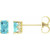 14K Yellow Gold Natural Aquamarine Earrings