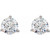 14K White Gold 1 CTW Natural Diamond 3-Prong Stud Earrings
