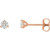 14K Rose Gold 1/4 CTW Natural Diamond Stud Earrings