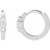 14K White Gold 1/8 CTW Natural Diamond Hinged Hoop Earrings