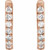 14K Rose Gold 1/6 CTW Natural Diamond Hoop Earrings