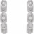 14K White .04 CTW Natural Diamond Chain Link Huggies