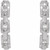 14K White .04 CTW Natural Diamond Chain Link Huggies