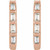 14K Rose Gold 1/10 CTW Natural Diamond Huggie Earrings