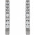 14K White Gold 1/8 CTW Natural Diamond Geometric Hinged Huggie Earrings