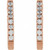 14K Rose Gold 1/8 CTW Natural Diamond Geometric Hinged Huggie Earrings