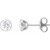 14K White Gold 1 CTW Natural Diamond Ultra Light Stud Earrings