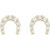 14K Yellow Gold 1/6 CTW Natural Diamond Horseshoe Earrings