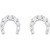 14K White Gold 1/6 CTW Natural Diamond Horseshoe Earrings