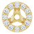 14K Yellow Gold 1/6 CTW Natural Diamond Halo-Style Earring Jackets