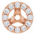 14K Rose Gold 1/6 CTW Natural Diamond Halo-Style Earring Jackets