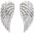 14K White Gold .07 CTW Natural Diamond Angel Wing Earrings