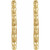 14K Yellow Gold Beaded Geometric Huggie Earrings