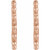 14K Rose Gold Beaded Geometric Huggie Earrings