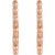 14K Rose Gold Beaded Geometric Huggie Earrings