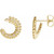 14K Yellow Gold .07 CTW Natural Diamond Hoop Earrings