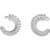 14K White Gold .07 CTW Natural Diamond Hoop Earrings