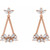 14K Rose Gold 5/8 CTW Natural Diamond Geometric Cluster Earrings
