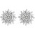 14K White Gold .02 CTW Natural Diamond Sun Earrings