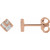 14K Rose Gold 1/6 CTW Natural Diamond Geometric Earrings