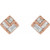 14K Rose Gold 1/6 CTW Natural Diamond Geometric Earrings